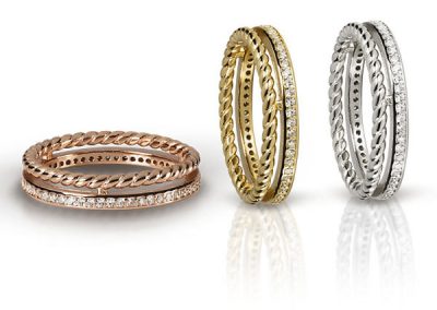 Ringe aus Silber 925 Rosé Gold oder Silber mit Zirkonia besetzt